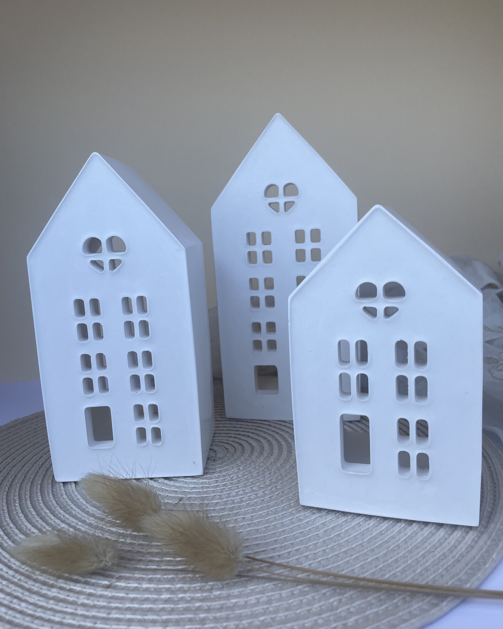 Set de 3 casas portavelas - 4