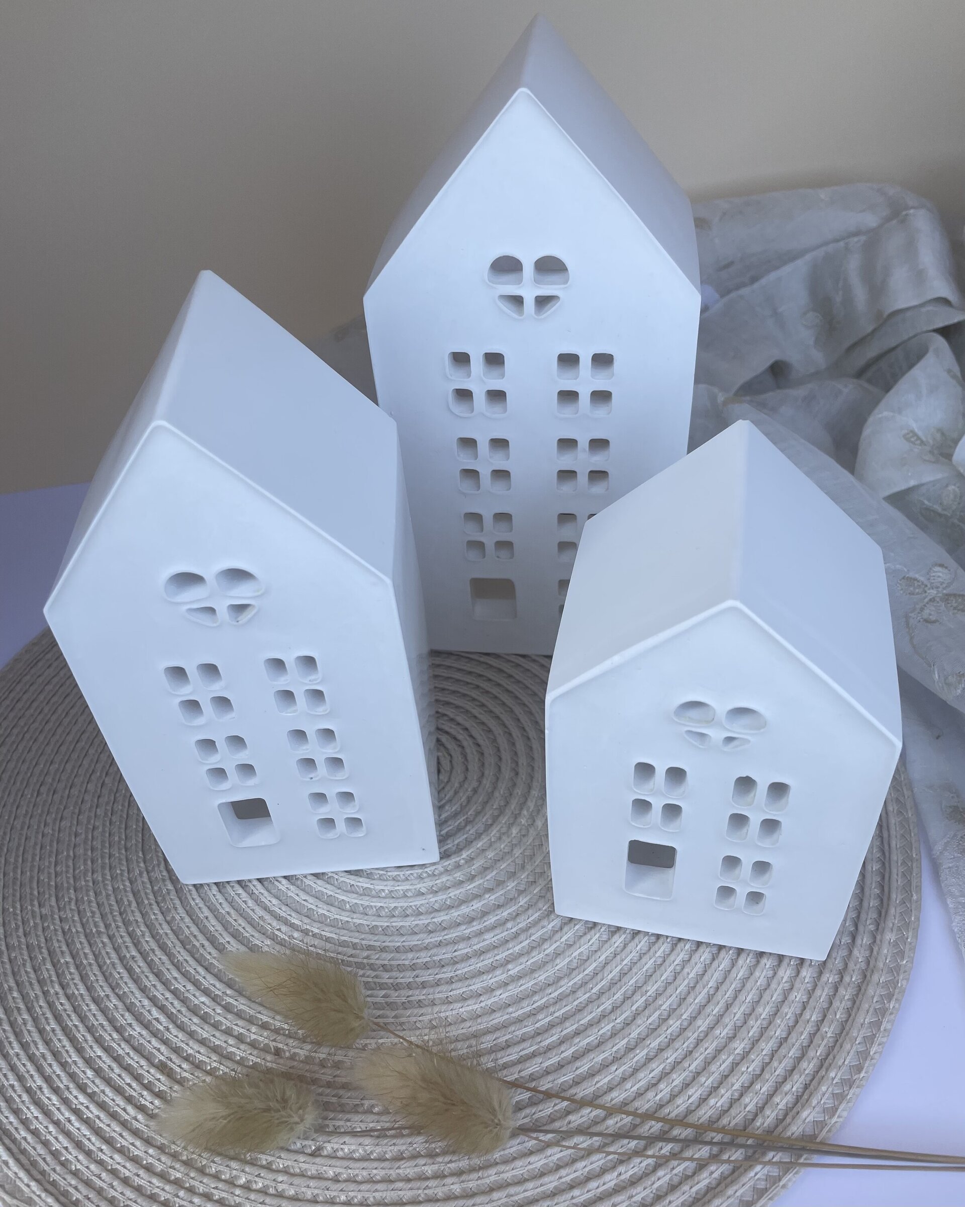 Set de 3 casas portavelas - 2
