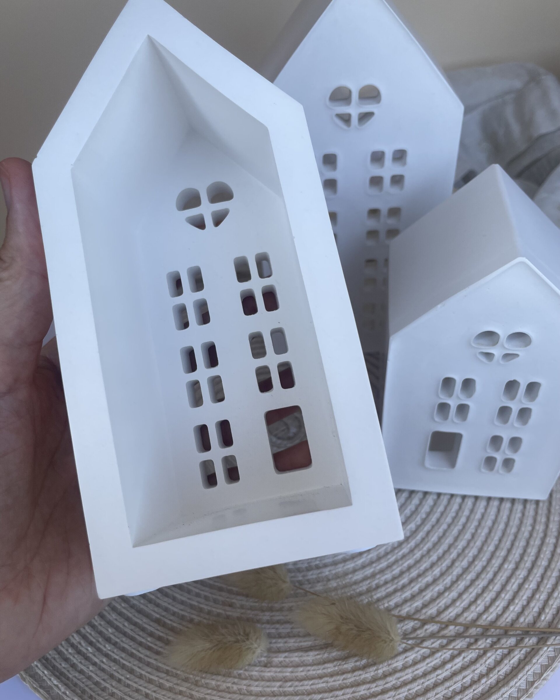 Set de 3 casas portavelas - 5