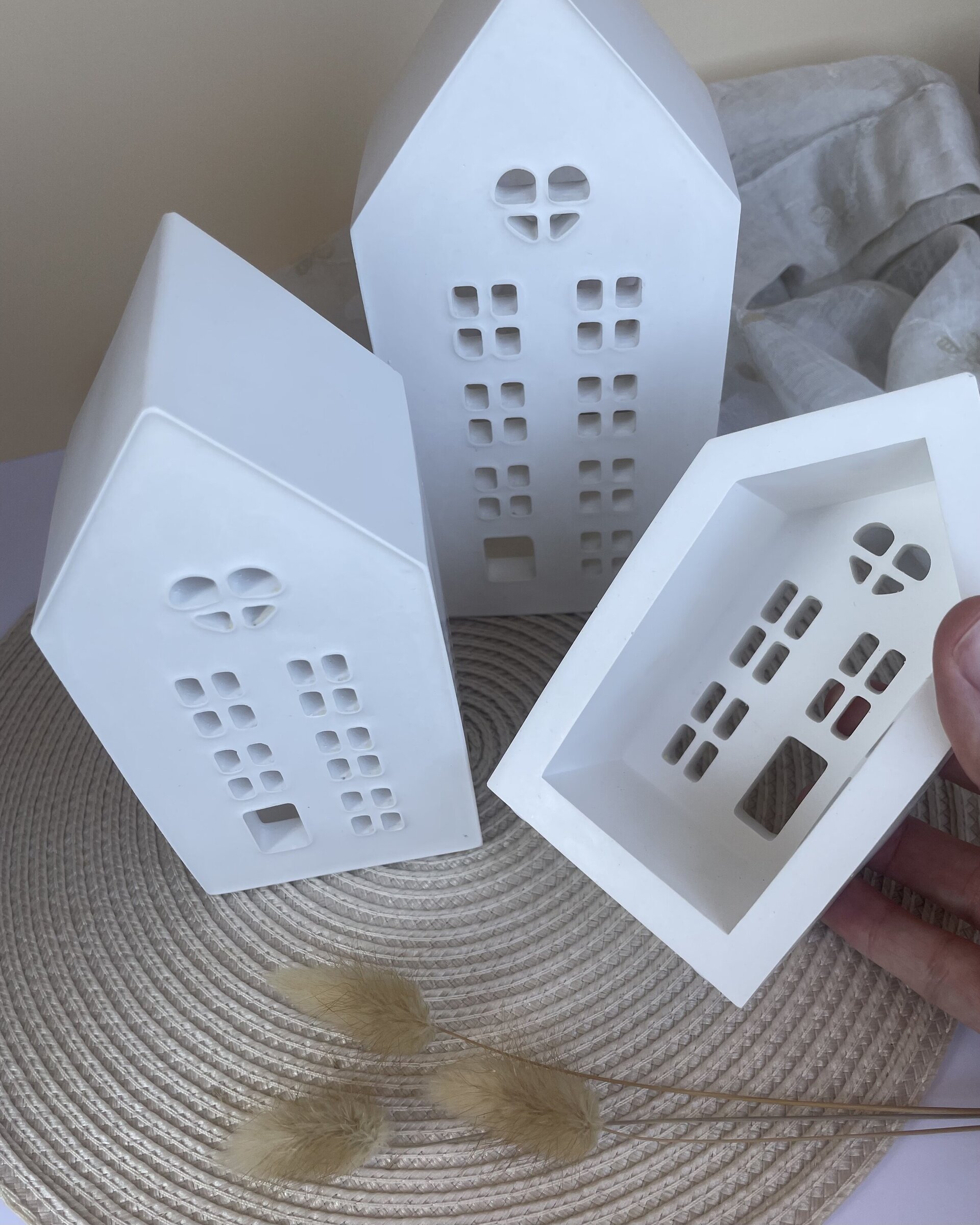 Set de 3 casas portavelas - 3